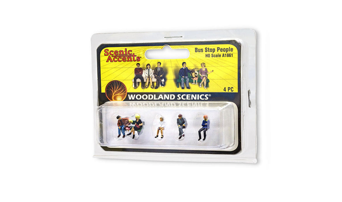 Woodland Scenics A1861 HO Scale Figures - Bus Stop People