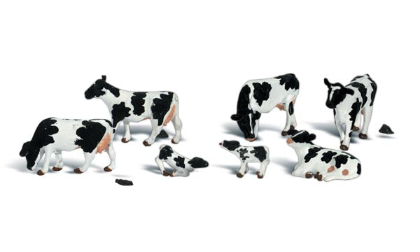Woodland Scenics A1863 HO Scale Figures - Holstien Cows