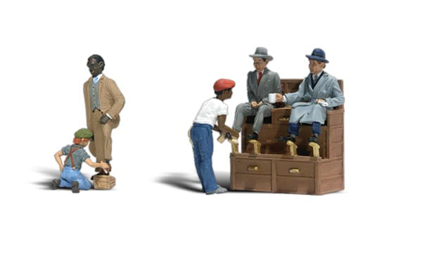 Woodland Scenics A1877 HO Scale Figures - Shoe Shiners