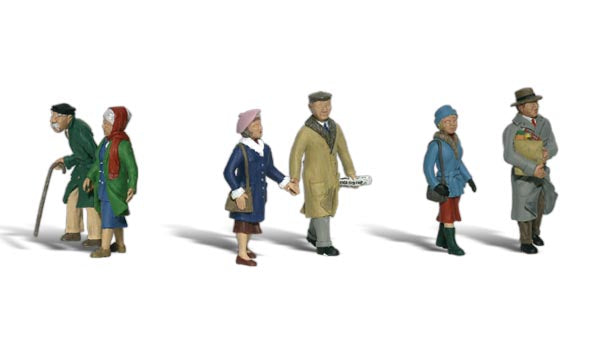 Woodland Scenics A1900 HO Scale Figures - Couples in Coats