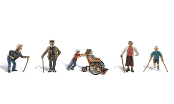 Woodland Scenics A1946 HO Scale Figures - Physically Challenged