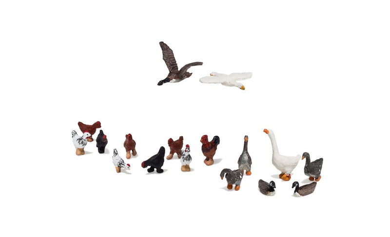 Woodland Scenics A1968 HO Scale Figures - Geese and Chickens
