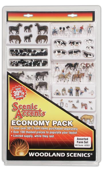 Woodland Scenics A2051 HO Scale Farm Figure Assortment
