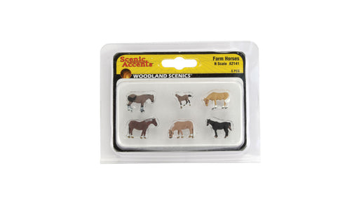 Woodland Scenics A2141 N Scale Figures - Farm Horses