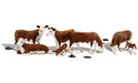 Woodland Scenics A2144 N Scale Figures - Hereford Cows