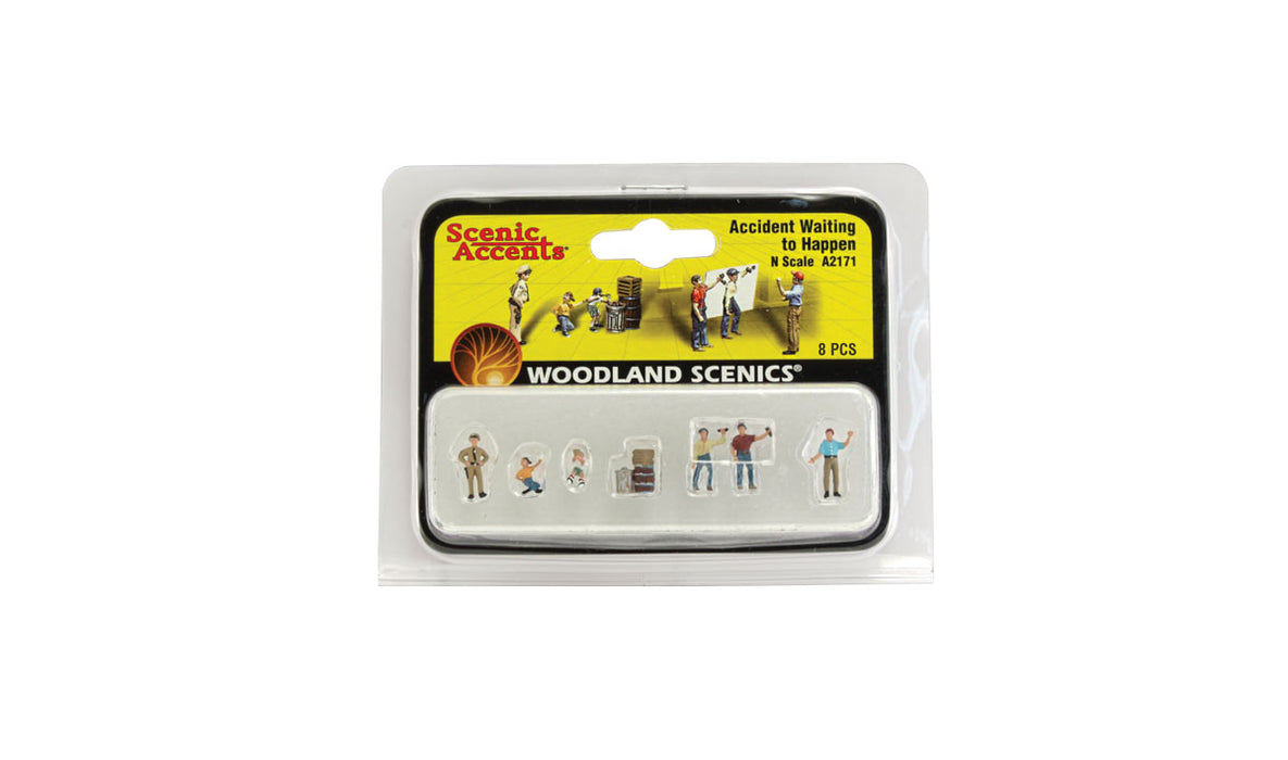 Woodland Scenics A2171 N Scale Figures - Accident Waiting to Happen