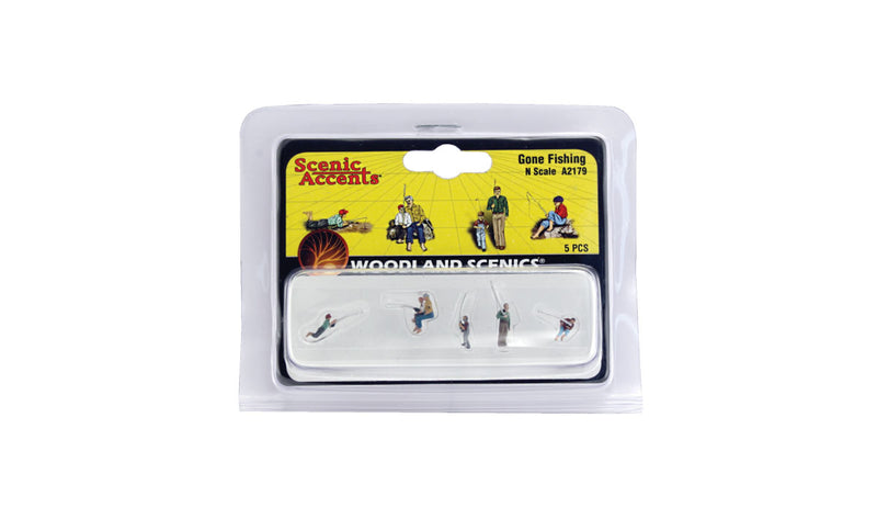 Woodland Scenics A2179 N Scale Figures - Gone Fishing