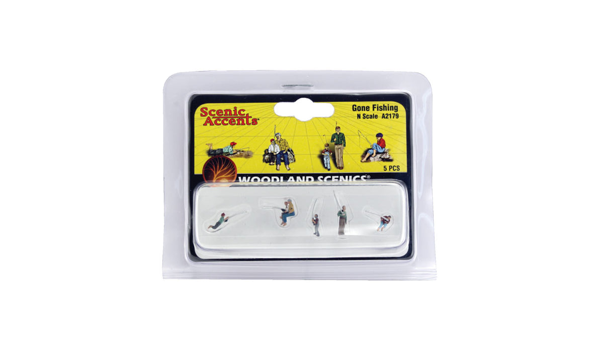 Woodland Scenics A2179 N Scale Figures - Gone Fishing