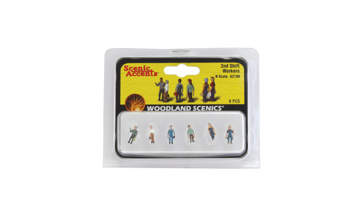 Woodland Scenics A2188 N Scale Figures - 2nd Shift Workers