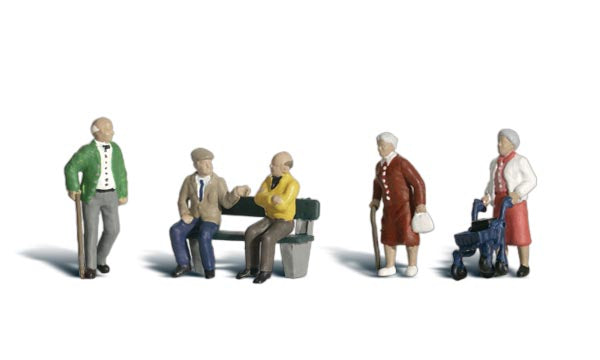 Woodland Scenics A2201 N Scale Figures - Senior Citizens