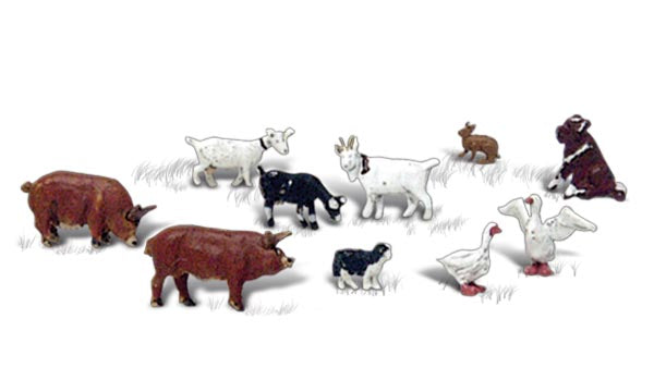 Woodland Scenics A2202 N Scale Figures - Barnyard Animals