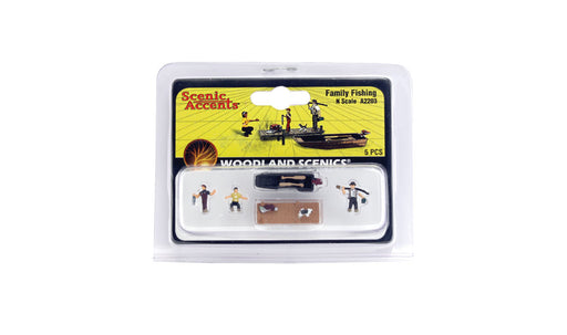 Woodland Scenics A2203 N Scale Figures - Family Fishing