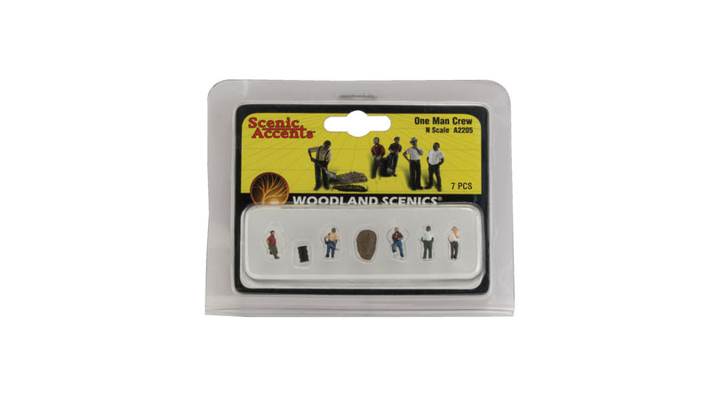 Woodland Scenics A2205 N Scale Figures - One Man Crew