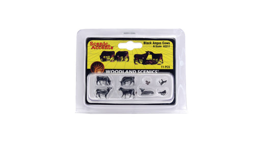 Woodland Scenics A2217 N Scale Figures - Black Angus Cows