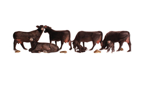 Woodland Scenics A2217 N Scale Figures - Black Angus Cows