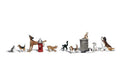 Woodland Scenics A2725 O Scale Figures - Dogs & Cats