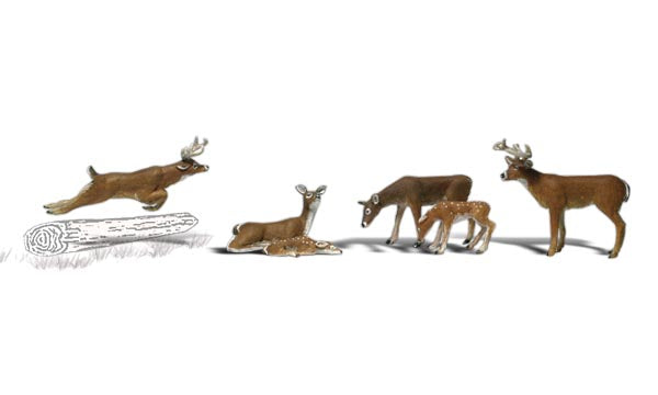 Woodland Scenics A2738 O Scale Figures - Deer