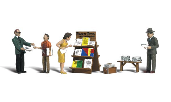 Woodland Scenics A2740 O Scale Figures - Newsstand