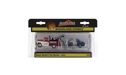 Woodland Scenics AS5524 HO Scale Vehicles - Wayne Recker's Tow Service