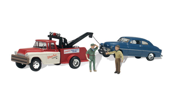 Woodland Scenics AS5524 HO Scale Vehicles - Wayne Recker's Tow Service