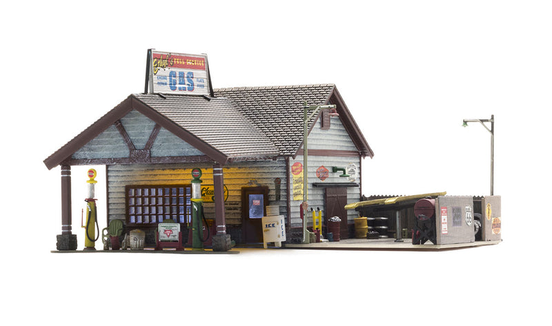 Woodland Scenics BR4935 N Scale Built Up Structure - Ethyl's Gas & Service