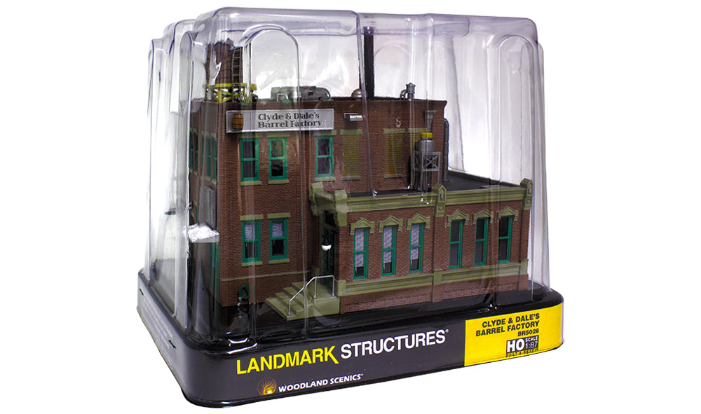 Woodland Scenics BR5026 HO Scale Built Up Structure - Clyde & Dale's Barrel Factory