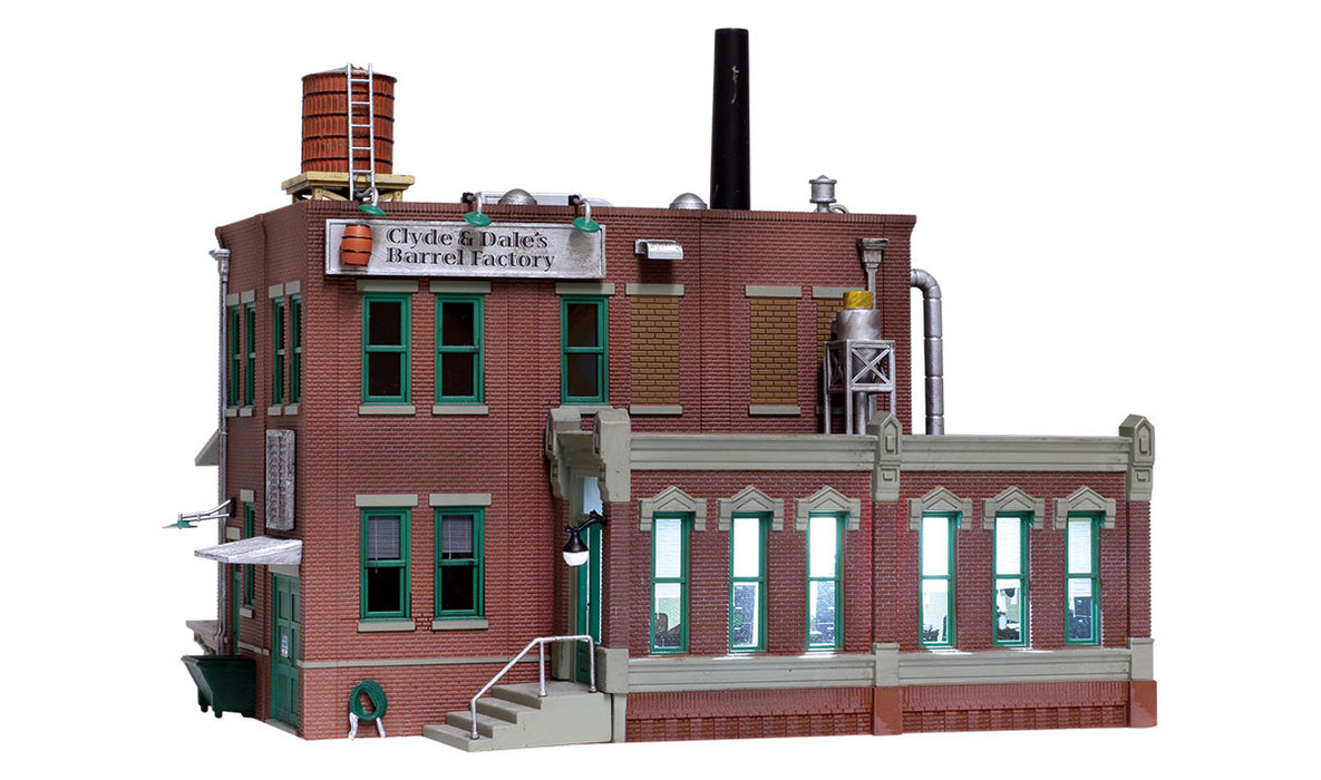 Woodland Scenics BR5026 HO Scale Built Up Structure - Clyde & Dale's Barrel Factory