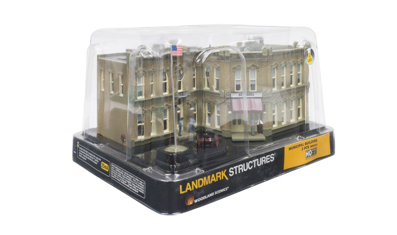 Woodland Scenics BR5030 HO Scale Built Up Structure - Municipal Building