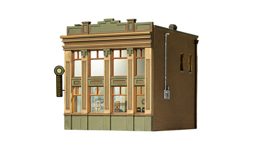 Woodland Scenics BR5033 HO Scale Built Up Structure - Citizens Savings & Loan
