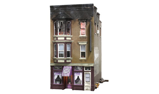 Woodland Scenics BR5051 HO Scale Built Up Structure - Betty's Burning Building