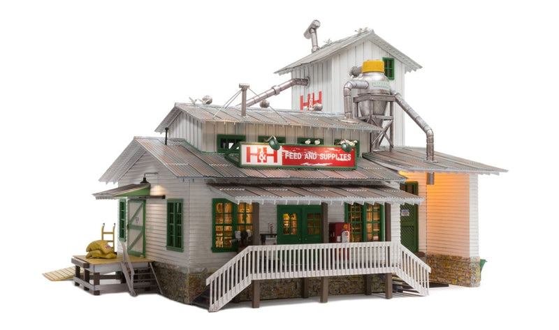 Woodland Scenics BR5859 O Scale Built Up Structure - H&H Feed Mill