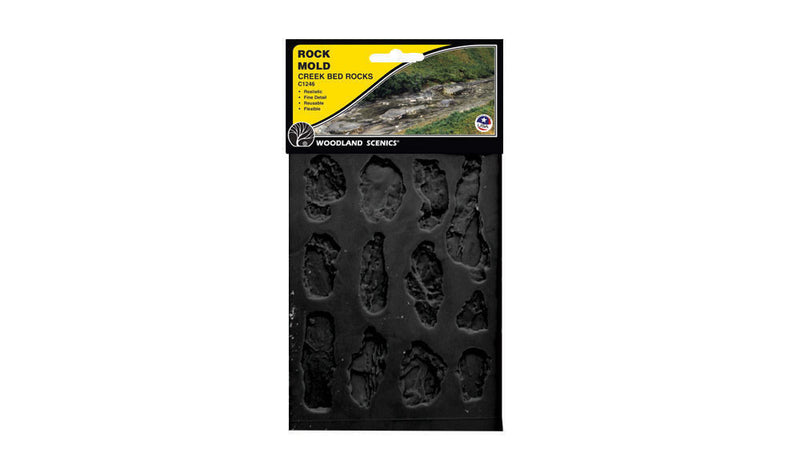 Woodland Scenics C1246 Rock Mold - Creek Bed Rocks