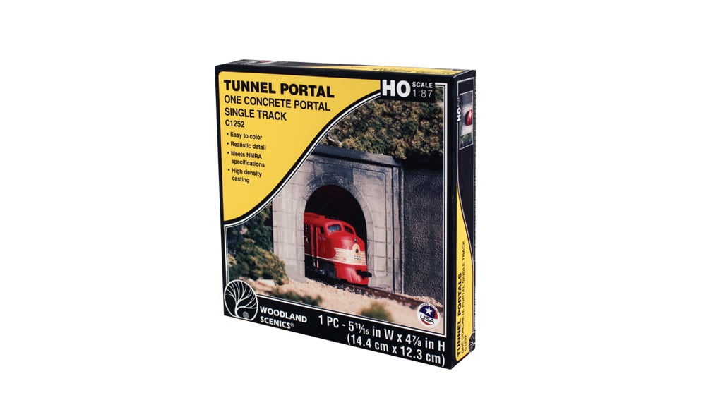 Woodland Scenics C1252 HO Scale Single Track Tunnel Portal - Concrete