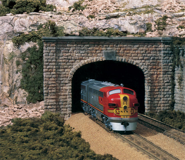 Woodland Scenics C1257 HO Scale Double Track Tunnel Portal - Cut Stone