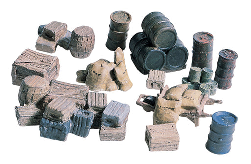 Woodland Scenics D203 HO Scale Scenic Details - Crates / Barrels / Sacks