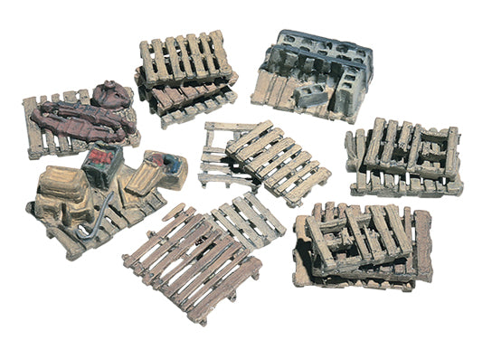 Woodland Scenics D204 HO Scale Scenic Details - Assorted Skids/Pallets (15)