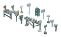 Woodland Scenics D206 HO Scale Scenic Details - Assorted Mailboxes