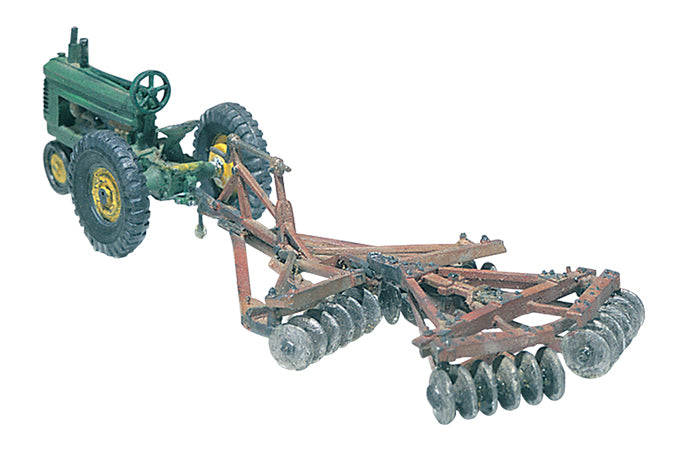 Woodland Scenics D207 HO Scale Scenic Details - Disc & Tractor, 1938-46