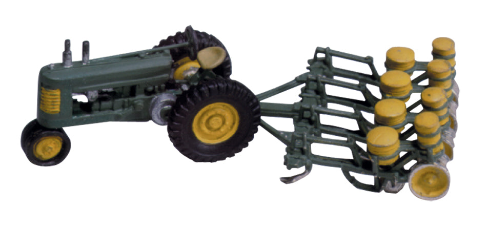 Woodland Scenics D208 HO Scale Scenic Details - Seeder & Tractor, 1938-46