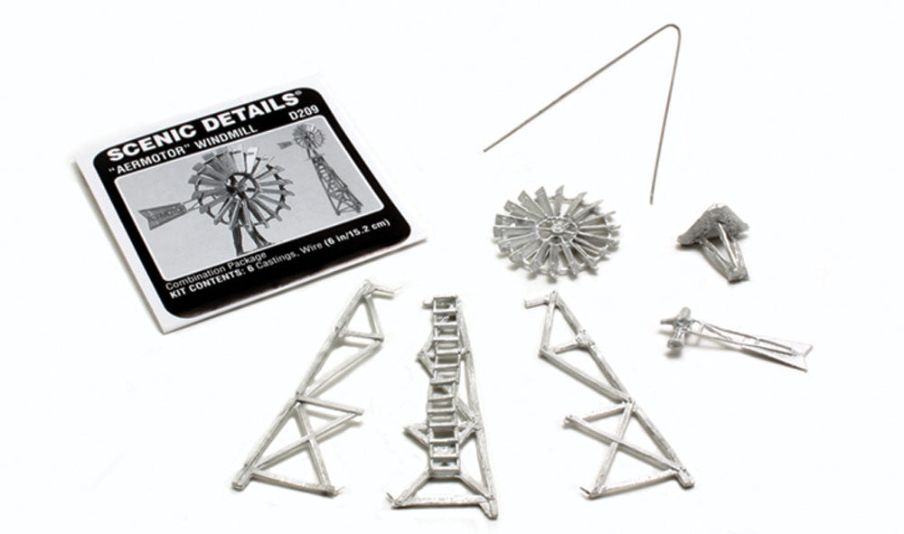 Woodland Scenics D209 HO Scale Scenic Details - Aermotor Windmill
