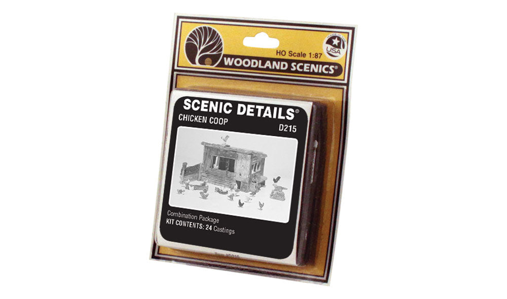 Woodland Scenics D215 HO Scale Scenic Details - Chicken Coop