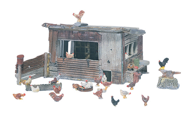 Woodland Scenics D215 HO Scale Scenic Details - Chicken Coop