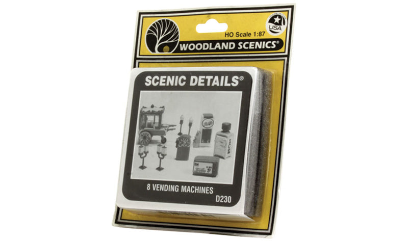 Woodland Scenics D230 HO Scale Scenic Details - Vending Machines (8-Pack)