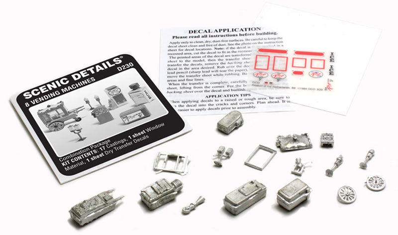 Woodland Scenics D230 HO Scale Scenic Details - Vending Machines (8-Pack)