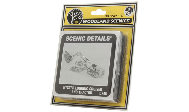 Woodland Scenics D246 HO Scale Scenic Details - Tractor with Logging Cruiser Kit