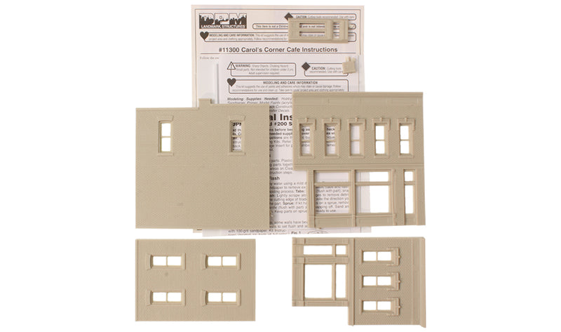 Woodland Scenics DPM 11300 HO Scale Carol's Corner Cafe [Building Structure Kit]