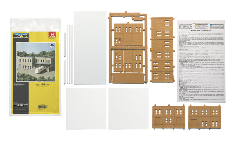 Woodland Scenics DPM 50600 N Scale Grips Luggage Mfg. [Building Structure Kit]