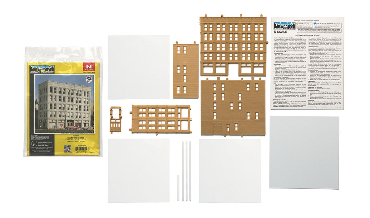 Woodland Scenics DPM 50900 N Scale Hilltown Hotel [Building Structure Kit]