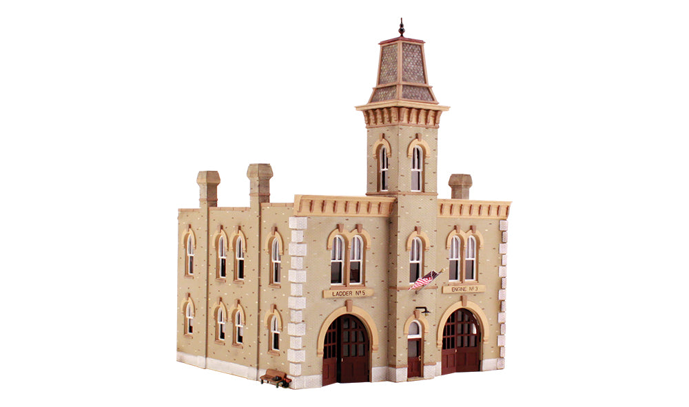 Woodland Scenics DPM Select 12400 HO Scale Fire Station No. 3 [Building Structure Kit]