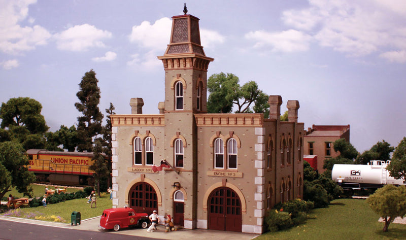 Woodland Scenics DPM Select 12400 HO Scale Fire Station No. 3 [Building Structure Kit]